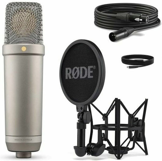Rode NT1-A Musician Bundle Πυκνωτικό Μικρόφωνο XLR Shock Mounted για Φωνητικά Bundle σε Χρυσό Χρώμα
