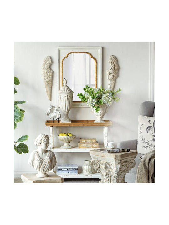 Artekko Wall Decor Angel Ecru Ceramic Material 61x5x31cm 2 Pieces