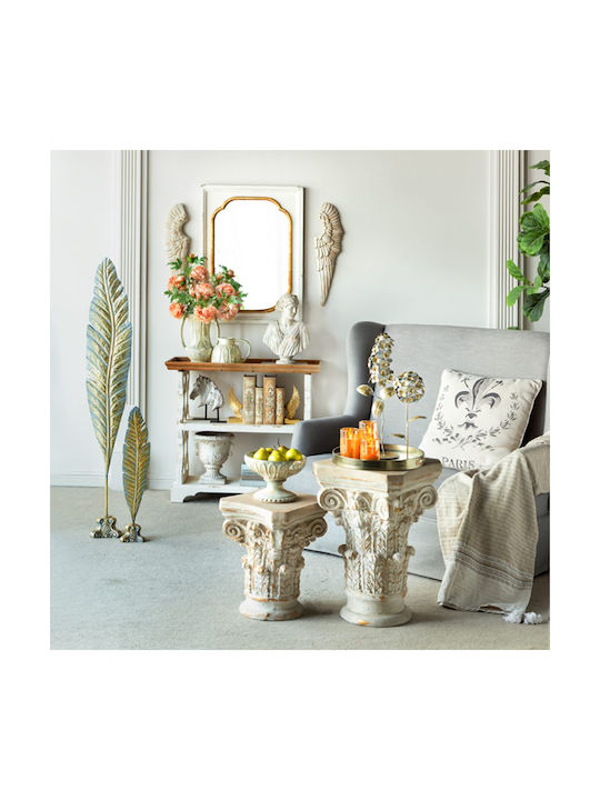 Artekko Wall Decor Angel Ecru Ceramic Material 61x5x31cm 2 Pieces