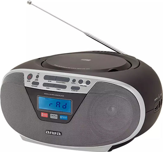 Aiwa Φορητό Ηχοσύστημα με Ραδιόφωνο / Bluetooth Ασημί