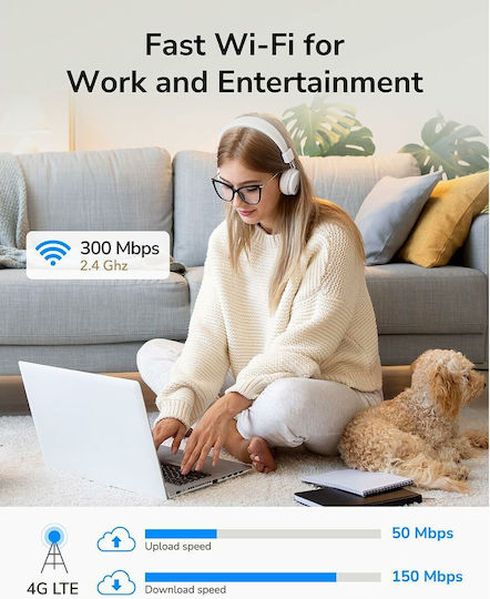 Cudy LT300 v2 Wireless 4G Router with 2 Ports