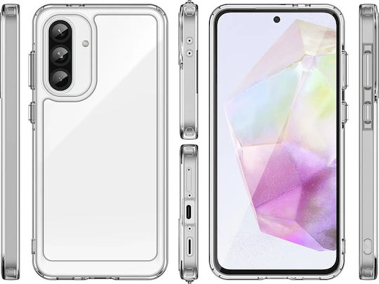 Hurtel Umschlag Rückseite Silikon / Kunststoff Transparent (Samsung Galaxy A26, Weltraum)