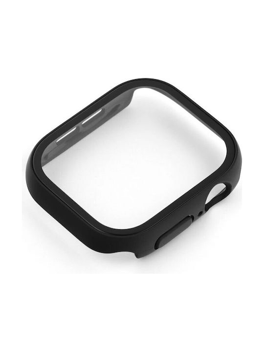 Plastikhülle mit Glas in Schwarz Farbe für Apple Watch 10 46 mm