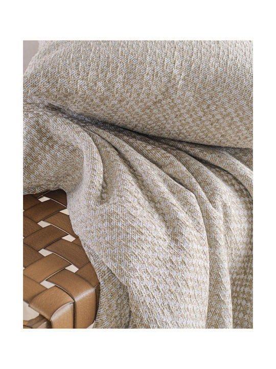 Rythmos Dekorativer Kissenbezug Editor aus 100% Baumwolle Gold 40x40cm