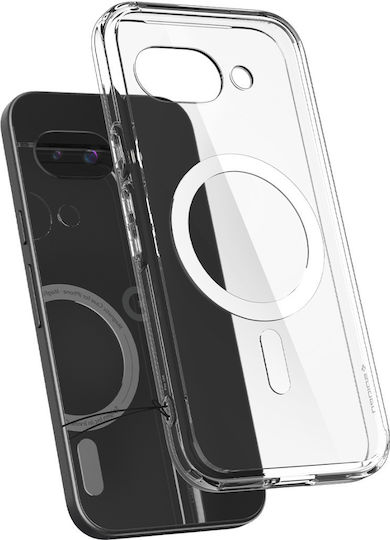 Spigen Ultra Hybrid Metal Ring (MagFit) Back Cover Silicon / Plastic 2mm Clear White (Google Pixel 9a)