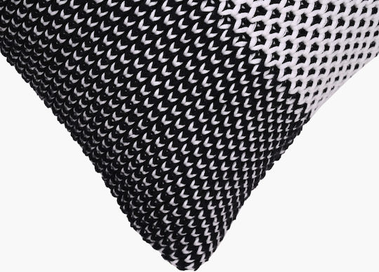 Liolios Home Sofa Cushion Honey Bee 100% Cotton Black White 40x60cm