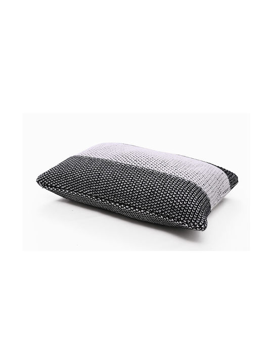 Liolios Home Sofa Cushion Honey Bee from 100% Cotton Black and White 50x50cm