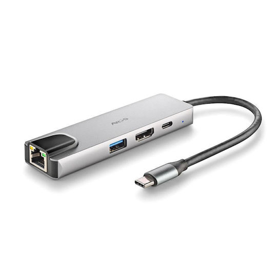 NGS WonderDock USB-C Docking Station mit HDMI 4K PD Ethernet Gray