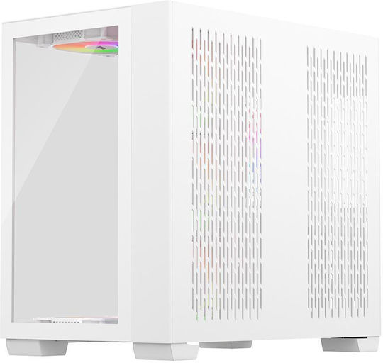 1STPLAYER Megaview MV8 Gaming Midi Tower Computer Case with Side Window White