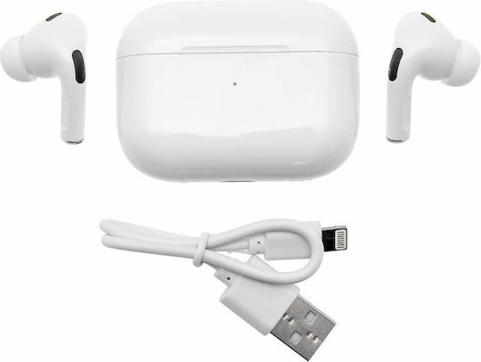 Pavareal APro 5 Plus In-ear Bluetooth Handsfree Ακουστικά με Θήκη Φόρτισης Λευκά
