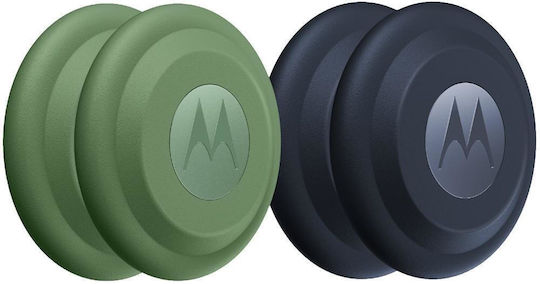 Motorola Moto Tag Nano Google Find My Device Tracker Jade Green, Midnight blue 4pcs