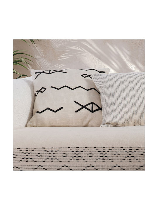 Nef-Nef Homeware Μαξιλάρι Καναπέ Create από 100% Βαμβάκι Εκρού 45x45εκ.