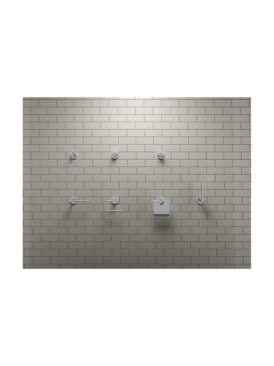 Verdi Sigma Inox Paper Holder Wall Mounted Silver