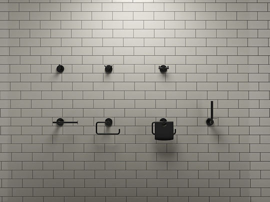 Verdi Sigma Inox Paper Holder Wall Mounted Black Matt