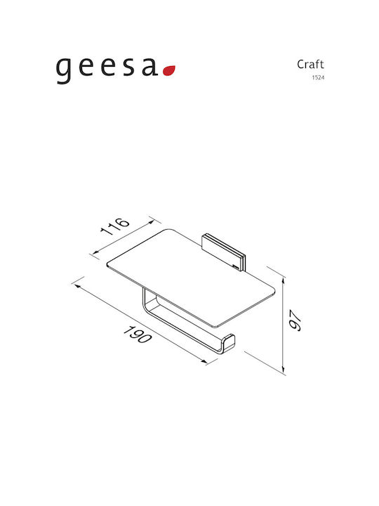 Geesa Papierhalter Inox Silber