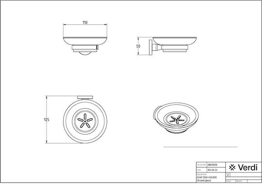 Verdi Omicron Wall-mounted Soap Dish Brown