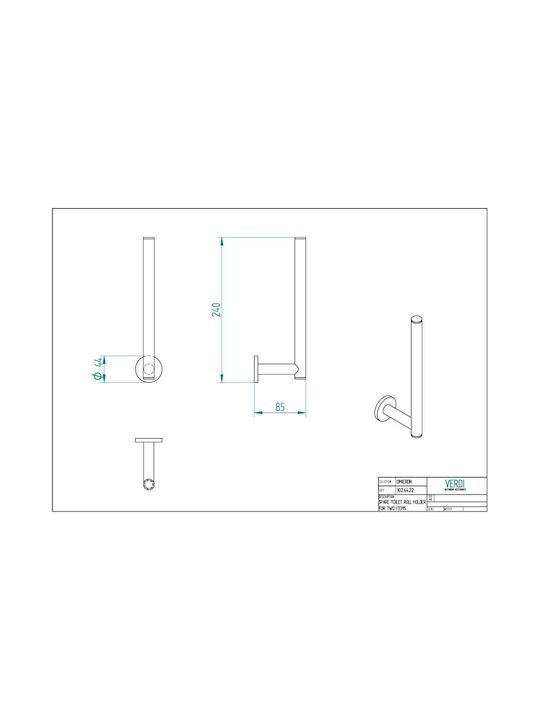 Verdi Omicron Wall-mounted Paper Holder Green
