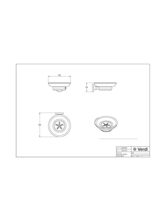 Verdi Omicron Wall-mounted Soap Dish Green
