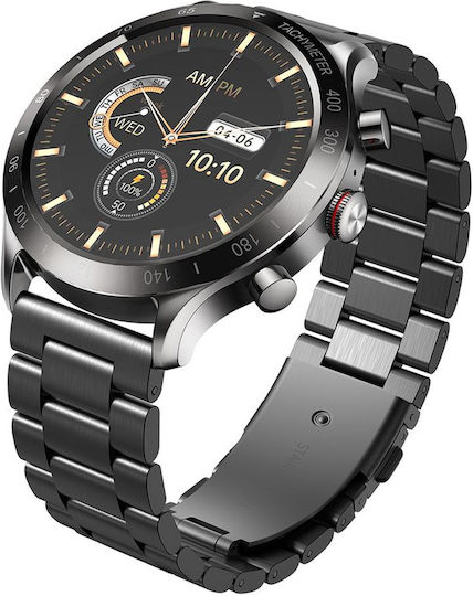 Riversong Motive 9 Max Stainless Steel Smartwatch with Heart Rate Monitor (Gray)