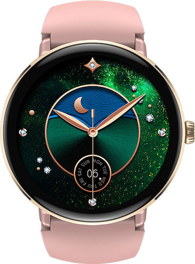 Zeblaze Lily 2 39mm Smartwatch με Παλμογράφο (Misty Pink)