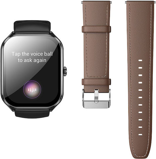 Hoco Y28 Smartwatch with Heart Rate Monitor (Black)