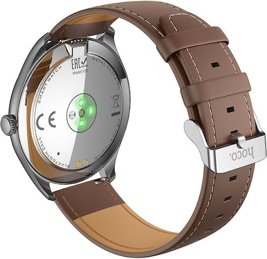 Hoco Y22 Call Version Smartwatch με Παλμογράφο (Ασημί)
