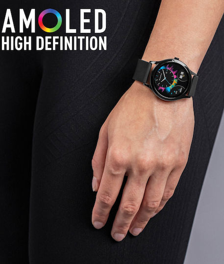 Reflex Active Series 31 35mm Smartwatch with Heart Rate Monitor (Black Rubber Strap)