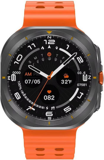 NO.1 Watch Ultra 35mm with Heart Rate Monitor (Black Case / Black Silicone Strap)