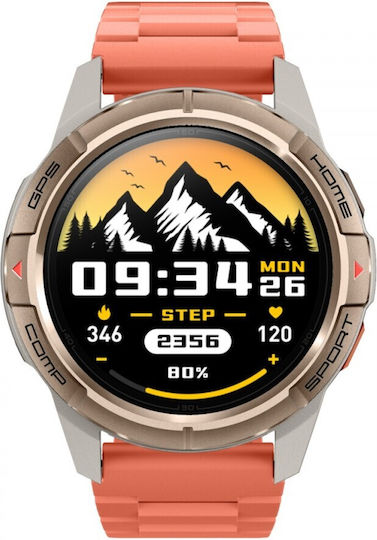 Mibro GS Active Smartwatch με Παλμογράφο (Χρυσό)