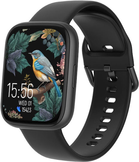 Forever ForeVigo 4 Smartwatch with Heart Rate Monitor (Black)