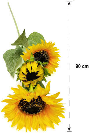 Künstlicher dekorativer Zweig Heliotropium Gelb 90cm Home & Camp