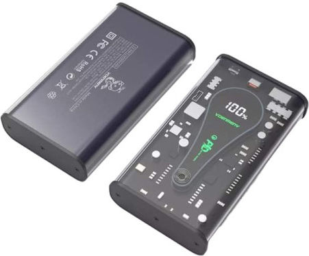 VDENMENV DP28 Power Bank 10000mAh 22.5W cu Port USB-A și 2 Porturi USB-C Livrarea energiei Negru