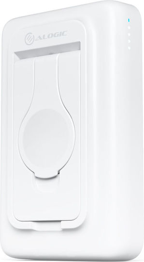 Alogic Lift 4-in-1 MagSafe Power Bank 10000mAh 18W mit USB-A Anschluss und USB-C Anschluss Weiß