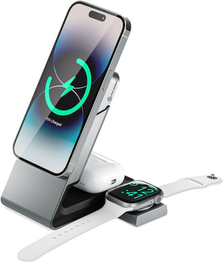 Alogic Matrix+ MagSafe Power Bank 5000mAh Γκρι