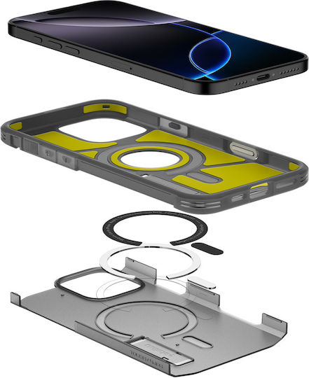 Spigen Tough Armor T AI (MagFit) Umschlag Rückseite Kunststoff / Silikon 2mm Frost Black (iPhone 17 Pro Max / iPhone 17 Pro / iPhone 16 Pro Max)