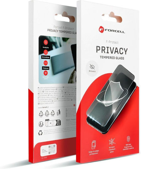 Forcell Privacy Tempered Glass Μαύρο (iPhone 11 / XR)