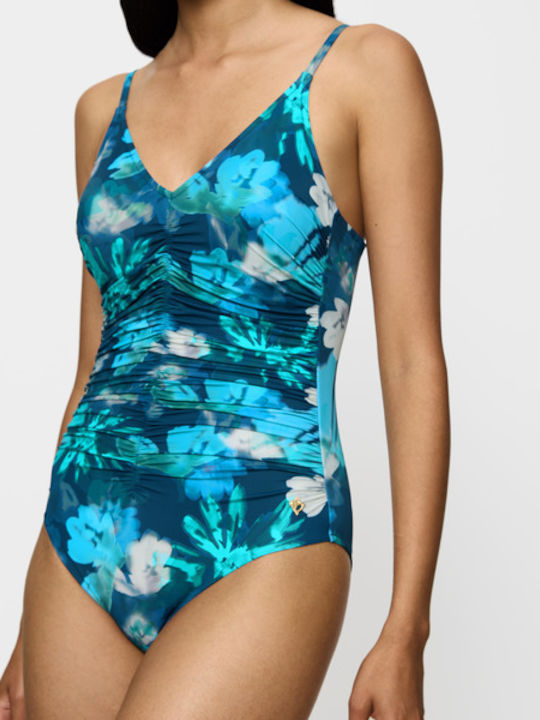 Summer Fleur Ολόσωμο Μαγιό Floral Blue