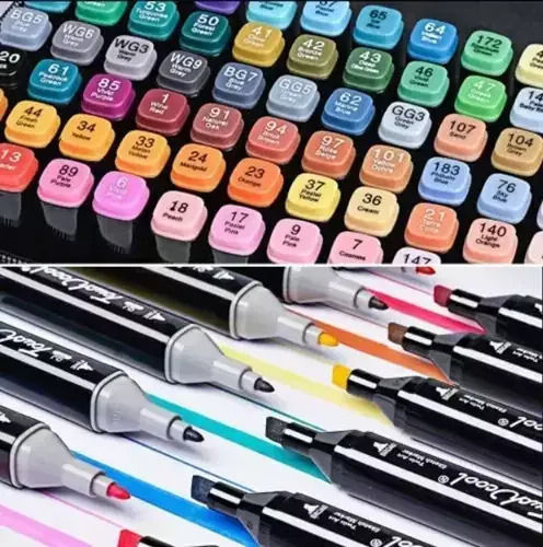 Permanent Drawing Markers Double Tip Set 262pcs