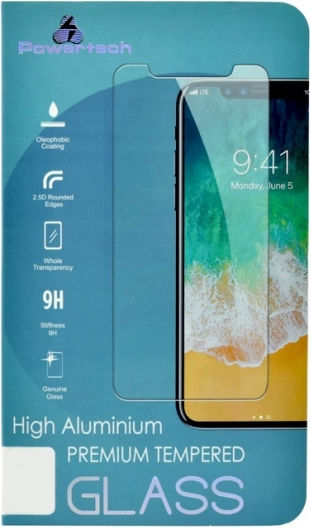 Powertech 5D Vollkleber Vollflächig gehärtetes Glas Weiß (iPhone SE 2022 / 2020 / 8 / 7)