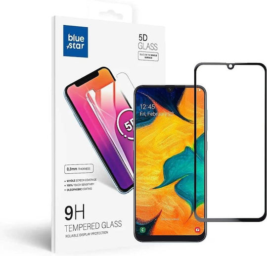 Blue Star Full Face Tempered Glass Black (Galaxy A50/A30)
