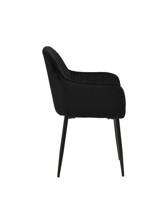 Noor Stühle Speisesaal Black Velvet 1Stück 58x58x86cm