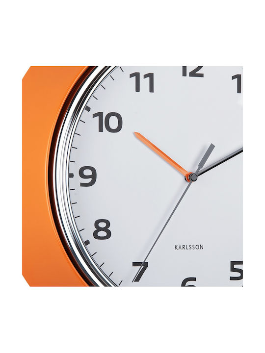 Karlsson Silent Wall Clock Metallic Orange Ø34cm