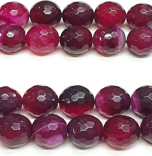 Roloi Komboloi Agate Worry Beads Pink 28cm
