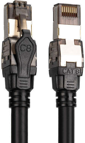 Digitus S/FTP Cat.6 (Gigabit) Καλώδιο Δικτύου Ethernet 0.5m Μαύρο