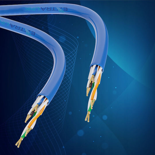 Extralink S/FTP Cat.8.1 Network Cable Ethernet 0.5m Blue