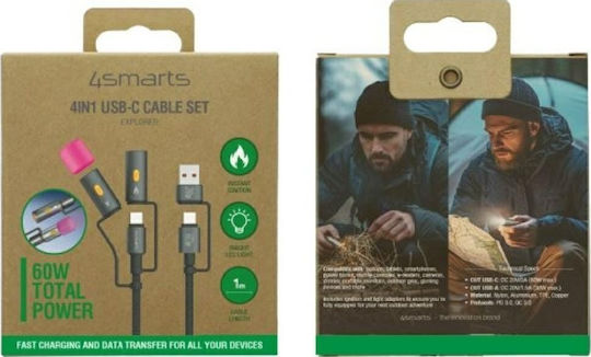 4Smarts USB 2.0 Cable USB-C male - USB-C 60W Black 1m
