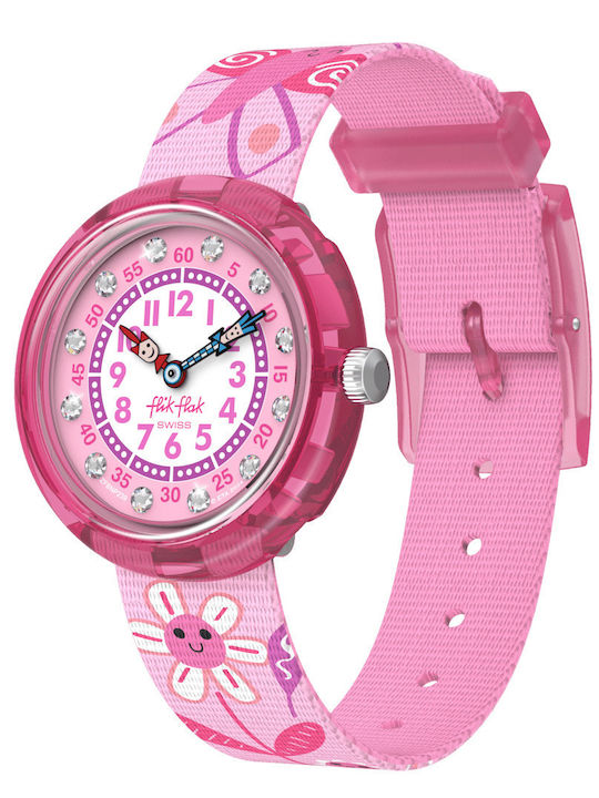 FlikFlak Kids Analog Watch with Rubber/Plastic Strap Pink