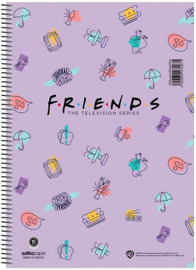 Salko Paper Spiral Notebook Ruled B5 90 Sheets 3 Subjects 1pcs