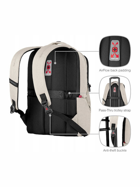 Wenger Τσάντα Πλάτης για Laptop 16" σε Μπεζ χρώμα 653500