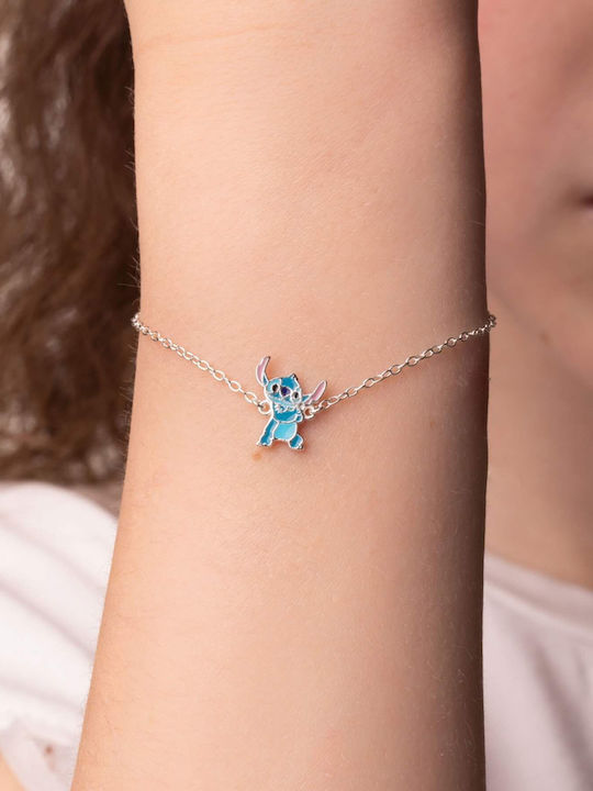 Kritsimis Βραχιόλι Αλυσίδα Lilo Stitch από Ασήμι